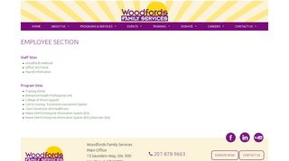 Employee Login - Woodfords Family Services