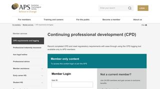 CPD requirements and logging | APS