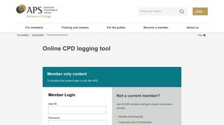 Online CPD logging tool | APS