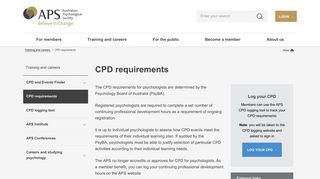 CPD requirements | APS