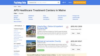 Maine APS Healthcare Treatment Centers - APS ... - Psychology Today
