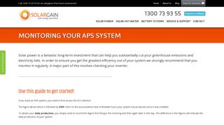 Monitoring Your APS System | Solargain