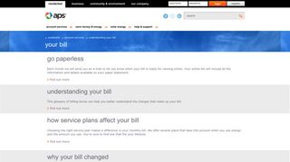 aps - your bill