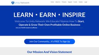 Unity Network Homepage - Unity Network