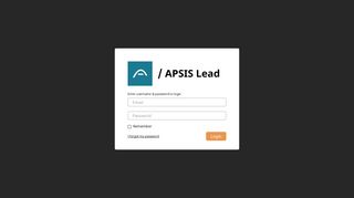 APSIS Lead - Login