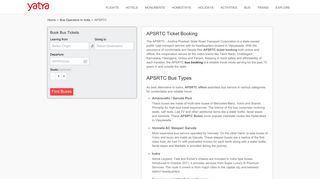 APSRTC Online Bus Ticket Booking - Find APSRTC Bus Time Table ...
