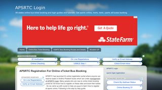 APSRTC Registration For Online eTicket Bus Booking - APSRTC Login
