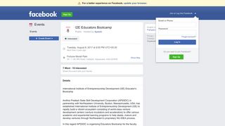 I2E Educators Bootcamp - Facebook