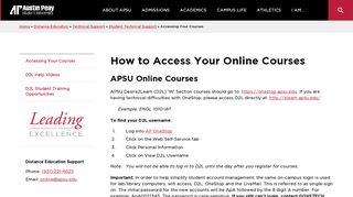 Accessing Your Courses