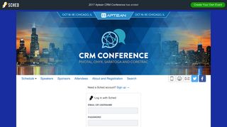 2017 Aptean CRM Conference: Log In