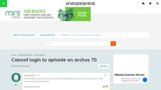 Cannot login to aptoide on archos 70 - Android Forums at ...
