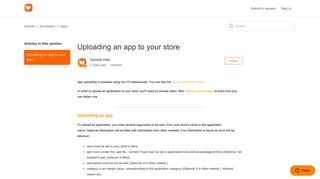 Uploading an app to your store – Aptoide
