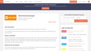 Part-time Developer at Aptoide | Uncubed