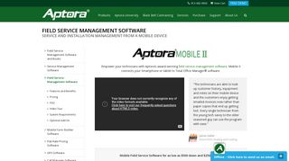 Aptora's Mobile II - Field Service Management Software