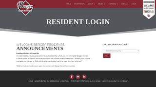 Login | Berger Rental Communities