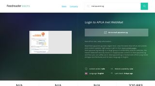 Get Mail.apuainet.ag news - Login to APUA Inet WebMail