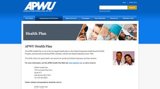 Health Plan | APWU