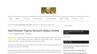 Atal Pension Yojana Account Status Online