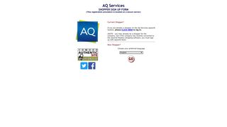 AQ Services - Shopper Sign Up