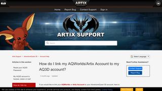 How do I link my AQWorlds/Artix Account to my AQ3D account? – Artix ...