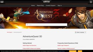 AdventureQuest 3D – Artix Support