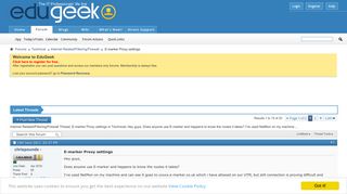 E-marker Proxy settings - EduGeek.net