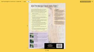 AQA Psychology for A Level Year 2 - Student Bk - Illuminate Publishing