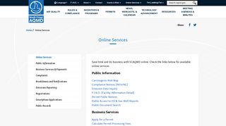 Online Services - SCAQMD