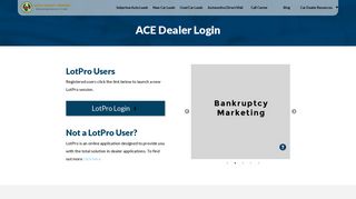 Dealer Login - Car Leads and LotPro Auto Dealer Software | ACE