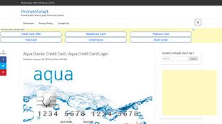 Aqua Classic Credit Card | Aqua Credit Card Login - PrimeInfoNet