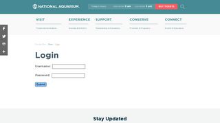 National Aquarium | Login
