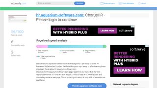 Access hr.aquarium-software.com. ChorusHR - Please login to continue