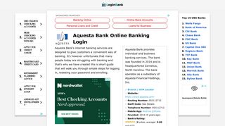 Aquesta Bank Online Banking Login - Login Bank