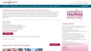 Caregiverlist Basic Training, powered by Caregiver Training University ...