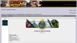 A Guide to AQWorlds Boosts - Battleon Forums