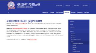 Accelerated Reader (AR) Program - Gregory-Portland Independent ...
