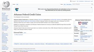 Arkansas Federal Credit Union - Wikipedia