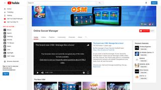 Online Soccer Manager - YouTube