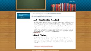 AR: Accelerated Reader Information - St. Perpetua School