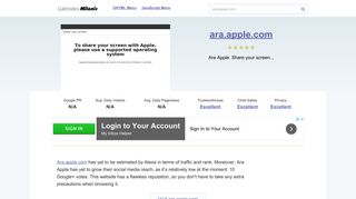 Ara.apple.com website.