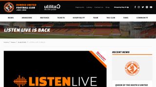 LISTEN LIVE IS BACK | Dundee United Football Club