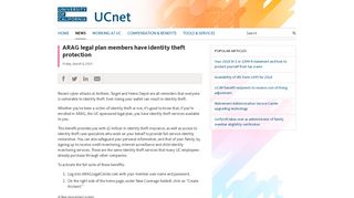 ARAG legal plan members have identity theft protection | UCnet