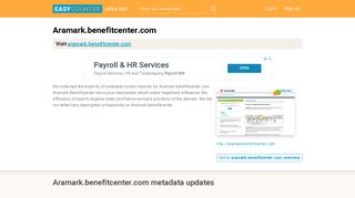 Aramark.benefitcenter.com - Easycounter