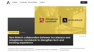 New fintech collaboration between Accelerace and Arbejdernes ...