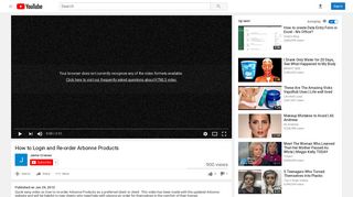 How to Login and Re-order Arbonne Products - YouTube