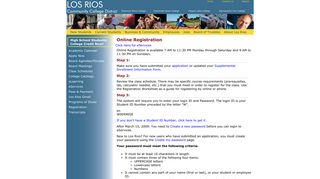Online Registration - Los Rios Community College District