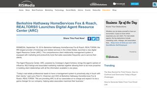 Berkshire Hathaway HomeServices Fox & Roach ... - RISMedia