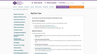 MyChart Tips - Austin Regional Clinic
