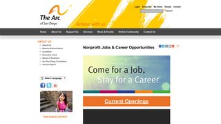 Nonprofit Jobs & Career Opportunities | The Arc of San Diego - The ...