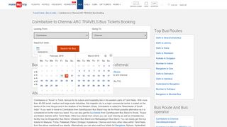 Book Coimbatore to Chennai ARC TRAVELS Bus Tickets Online ...